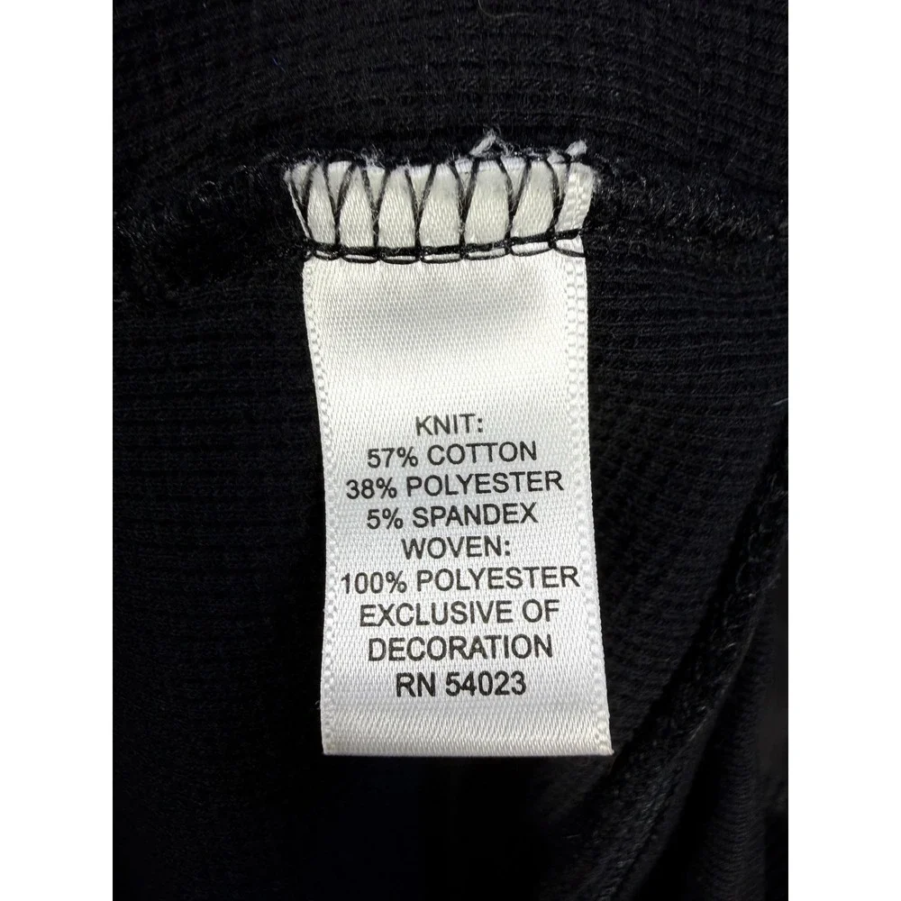 Banana Republic Full Zip Hoodie Mens XL Black Mixed Media Waffle Knit Jacket